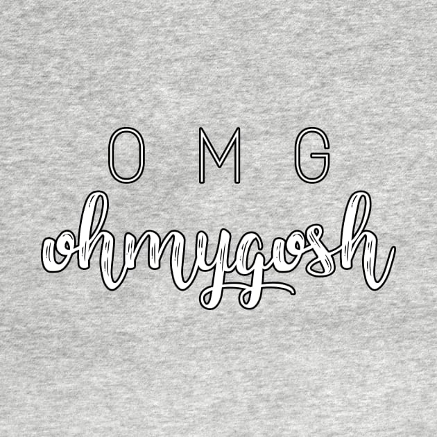 'OMG' Typography Design- White by StylishTayla